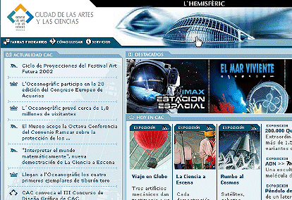 Imagen del nuevo sitio web de CAC (remodelado).